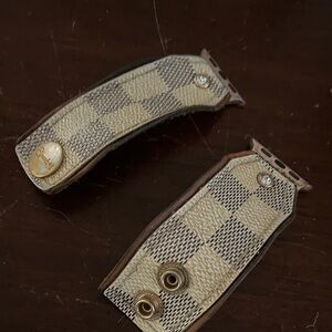 Checkered Leather Watch Strap sparkle